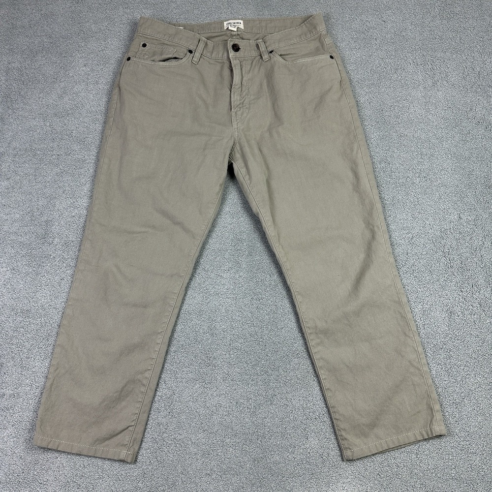 Todd Snyder Pants Mens 31x24 Khaki Slim Fit Cotton Linen Blend Chino Casual READ
